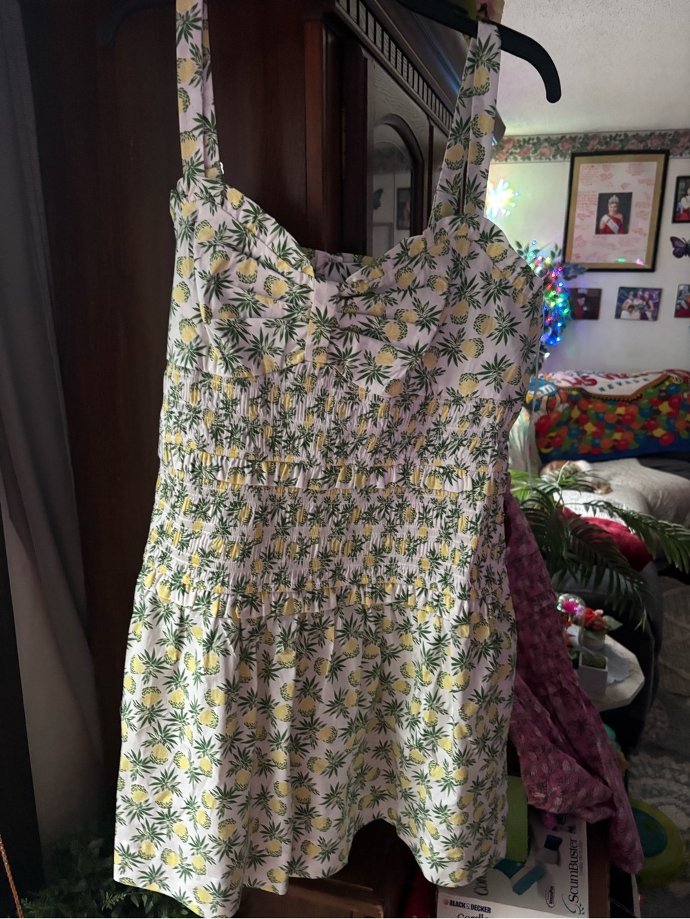 White and Yellow Pineapple Sundress